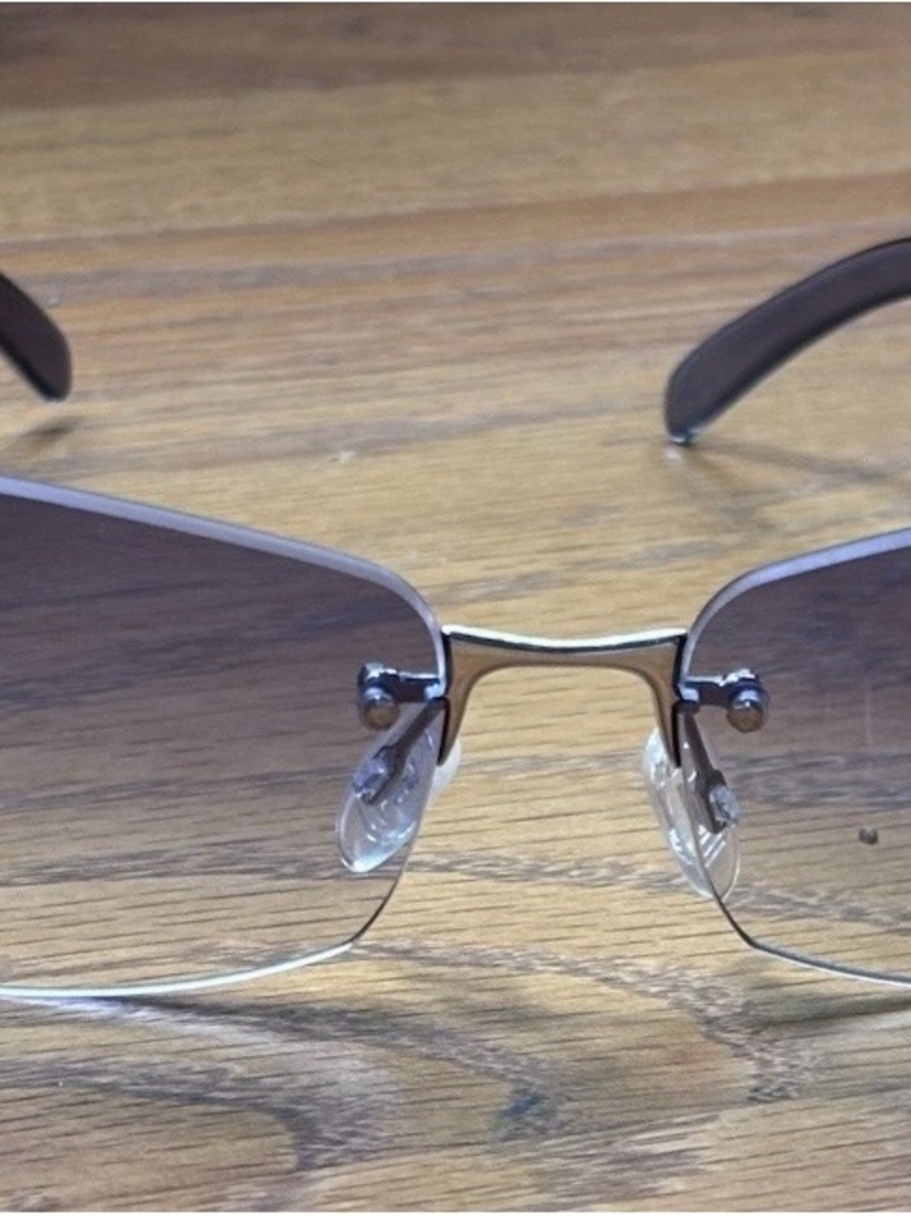 Vintage Fendi FS248 Rimless Purple Y2K Sunglasses
